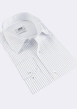 White - Navy Long Sleeve Shirt