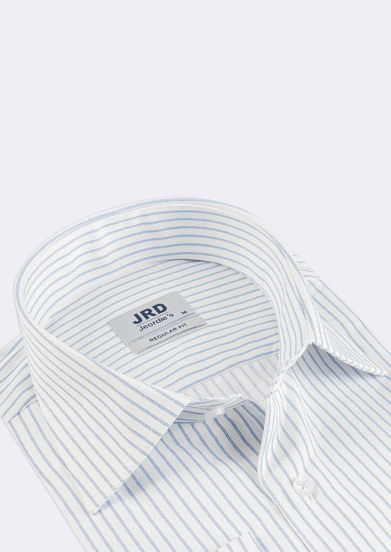 White - Blue Long Sleeve Shirt