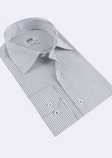 White - Navy Long Sleeve Shirt