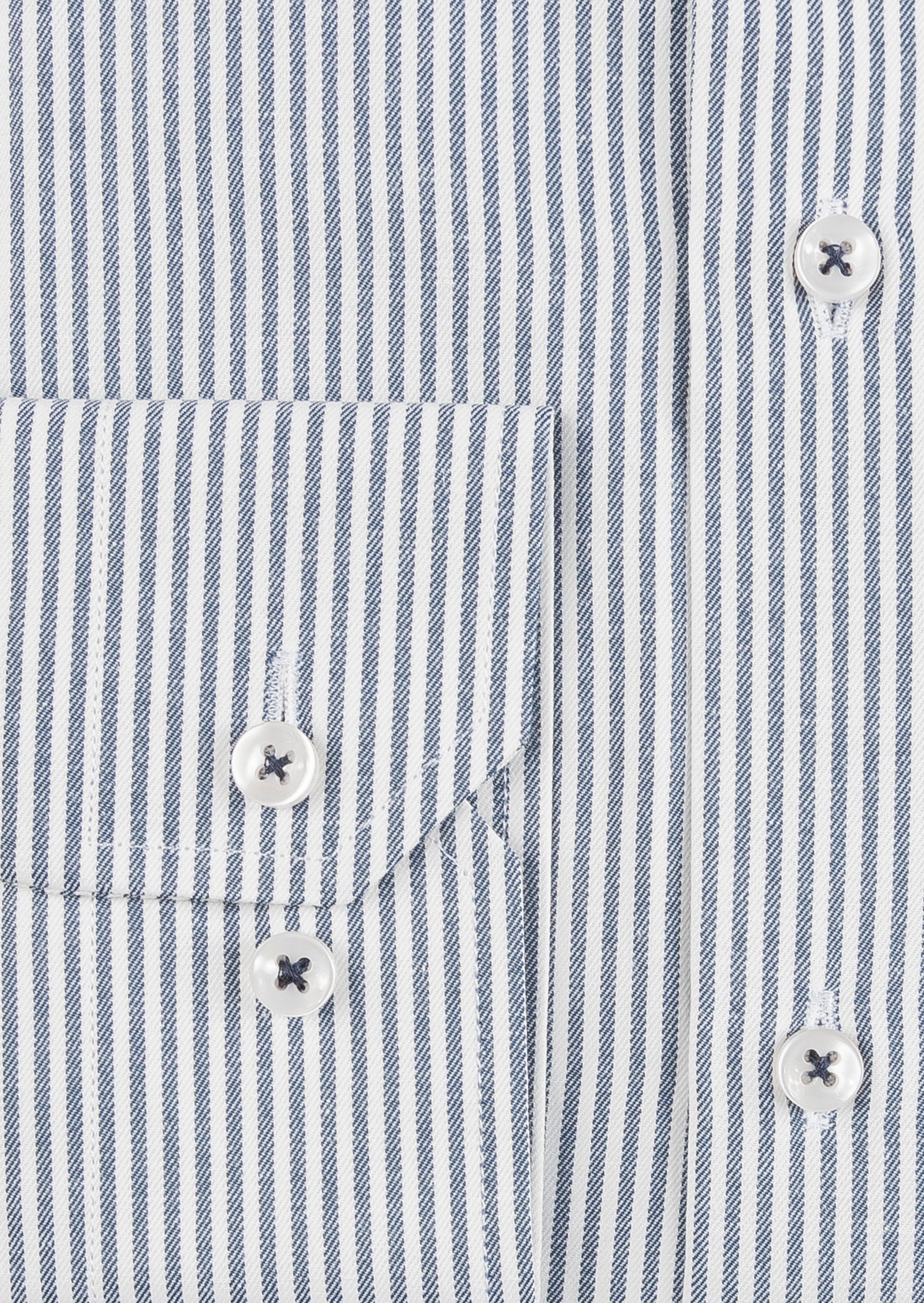White - Navy Long Sleeve Shirt