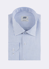 White - Sax Blue Long Sleeve Shirt