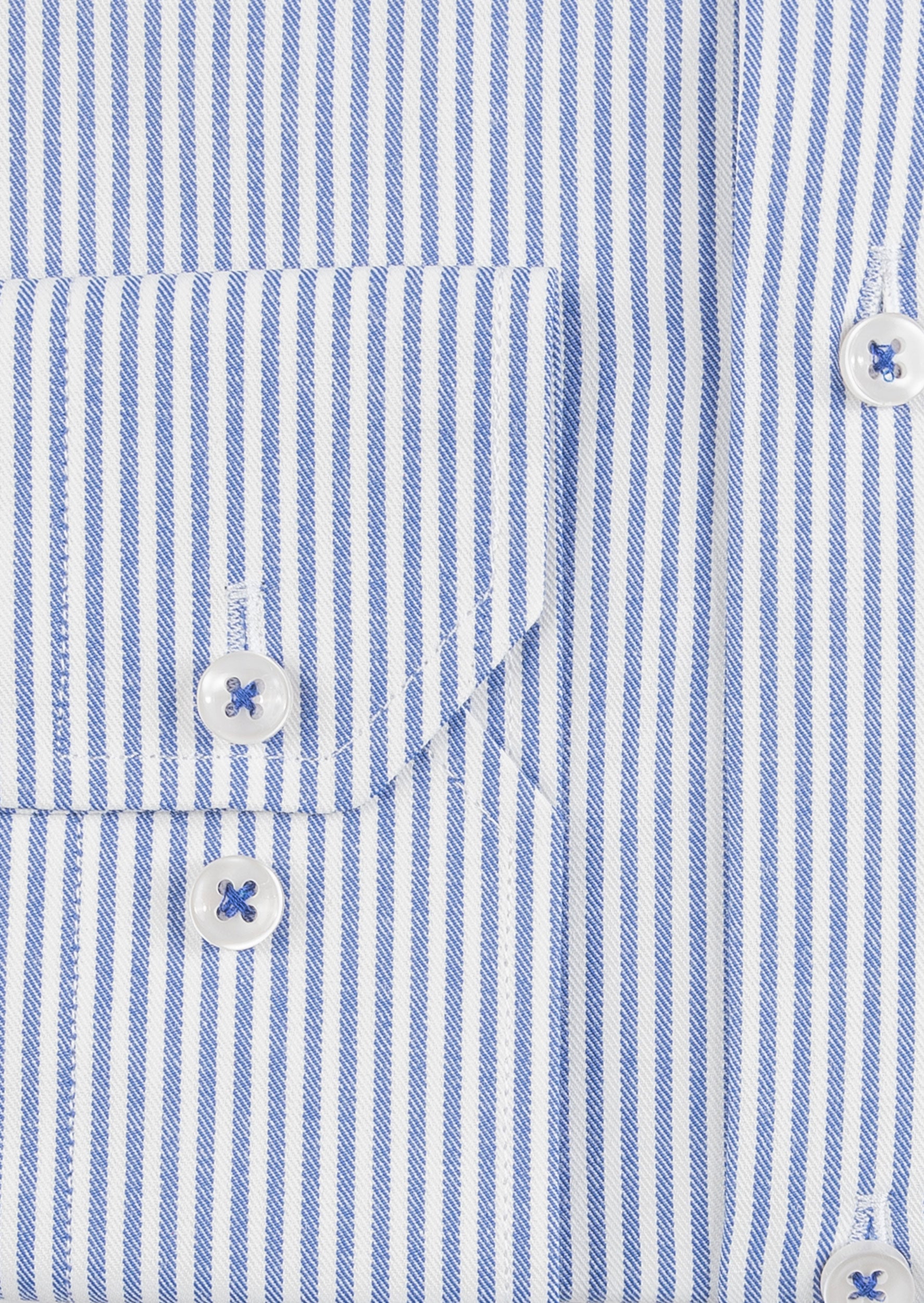 White - Sax Blue Long Sleeve Shirt