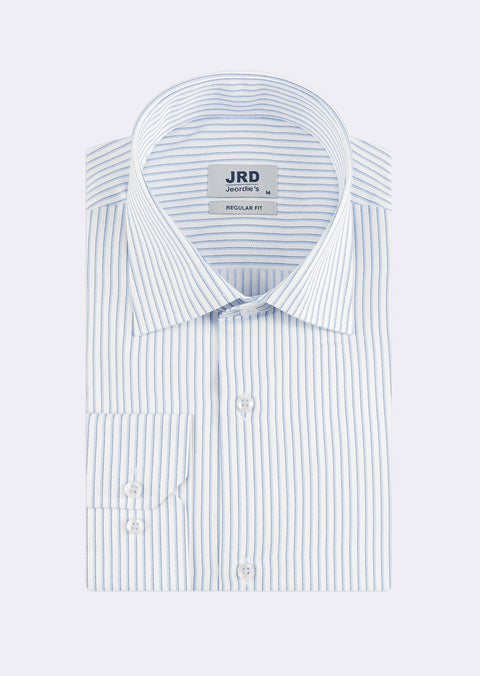 White - Blue Long Sleeve Shirt
