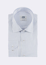 White - Sax Blue Long Sleeve Shirt