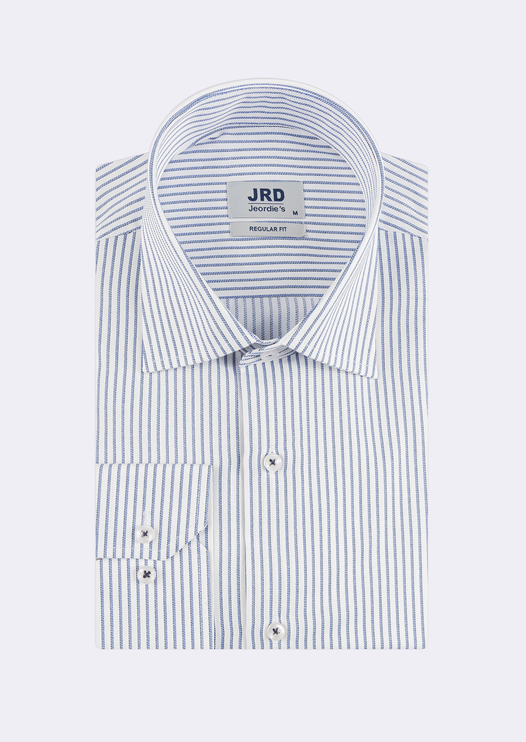 White - Sax Blue Long Sleeve Shirt