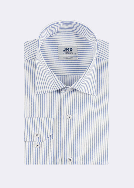 White - Sax Blue Long Sleeve Shirt