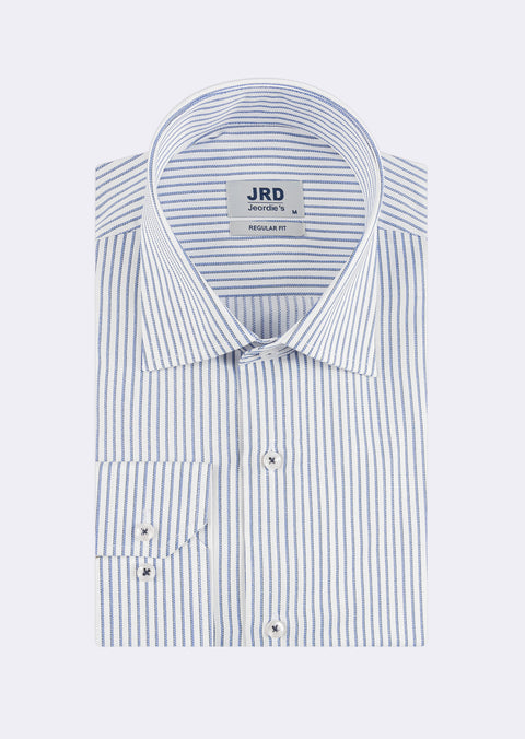 White - Sax Blue Long Sleeve Shirt