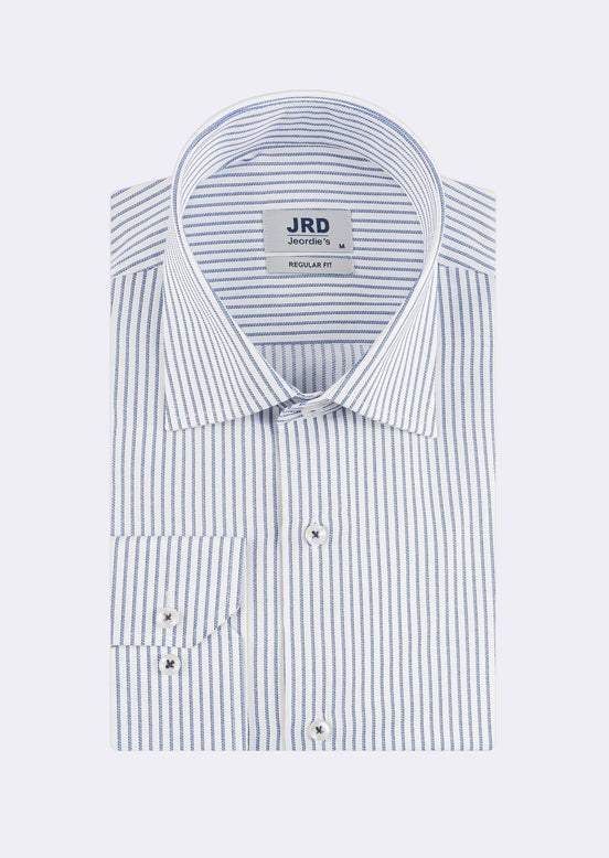 White - Sax Blue Long Sleeve Shirt