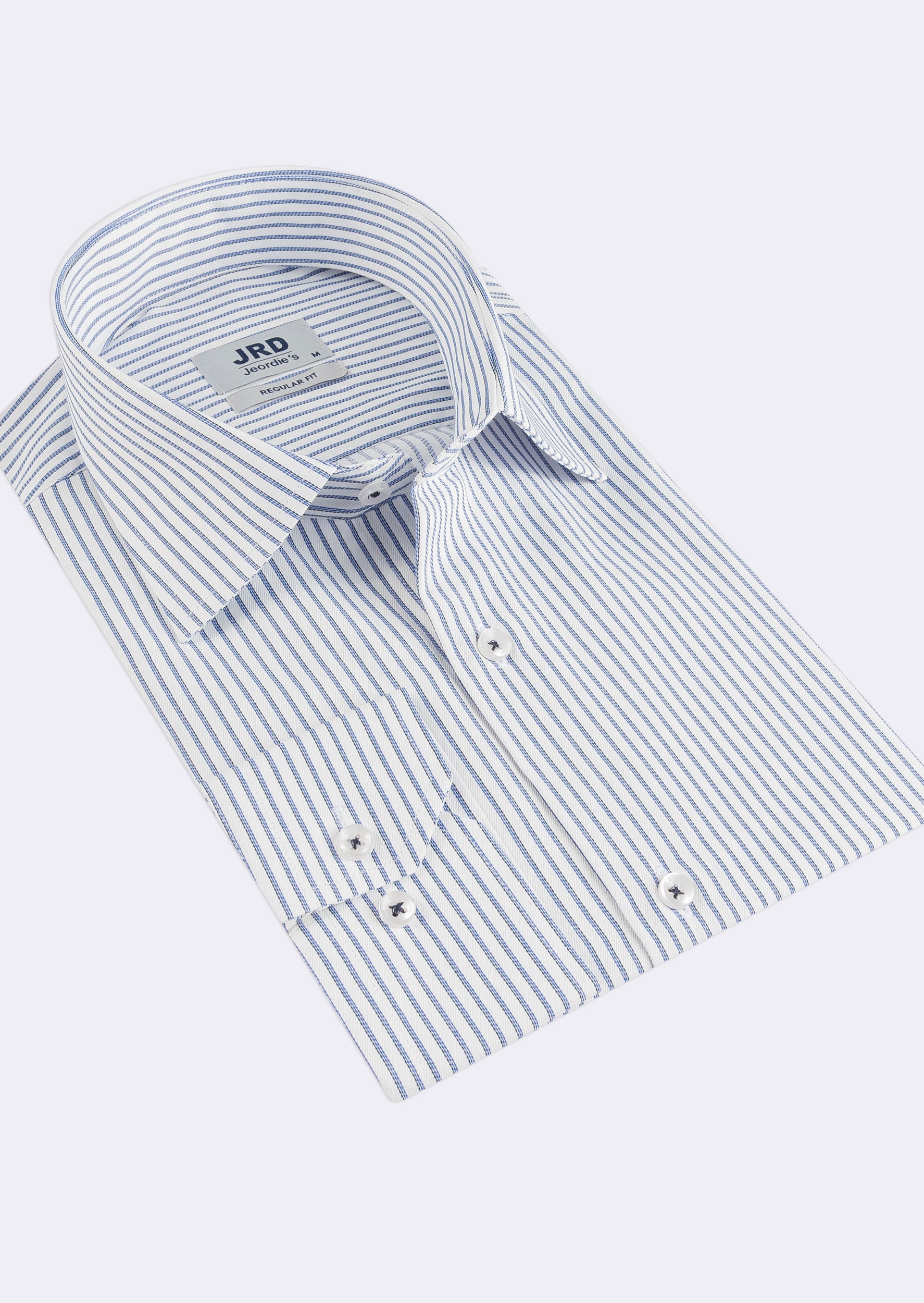 White - Sax Blue Long Sleeve Shirt