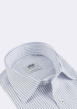 White - Sax Blue Long Sleeve Shirt
