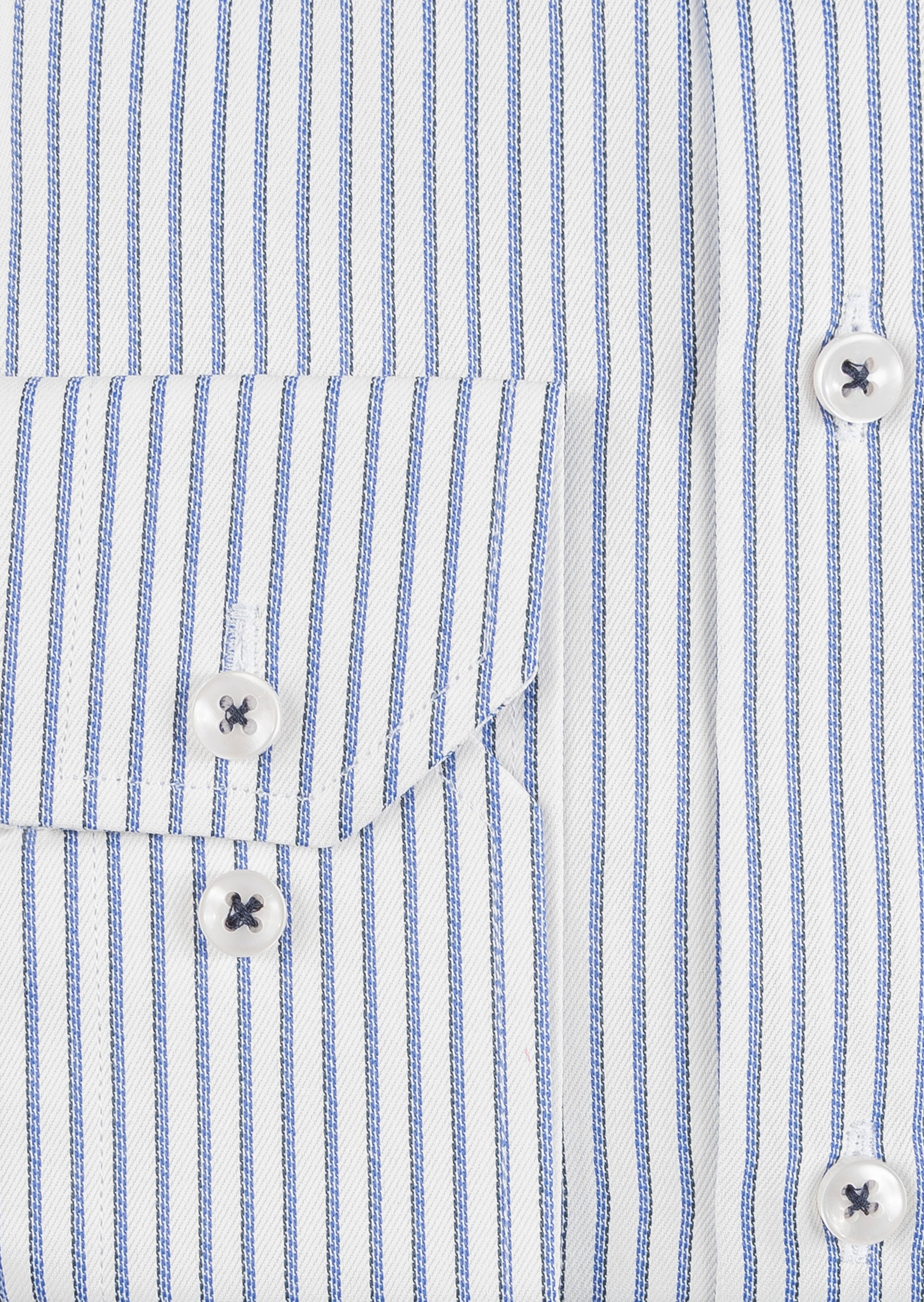 White - Sax Blue Long Sleeve Shirt