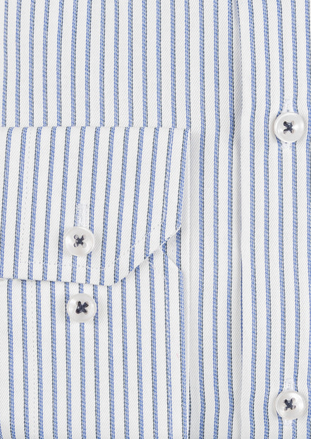 White - Sax Blue Long Sleeve Shirt
