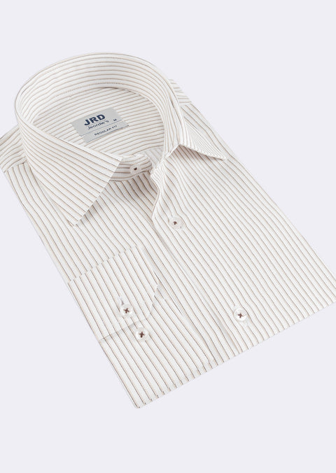 White - Beige Long Sleeve Shirt
