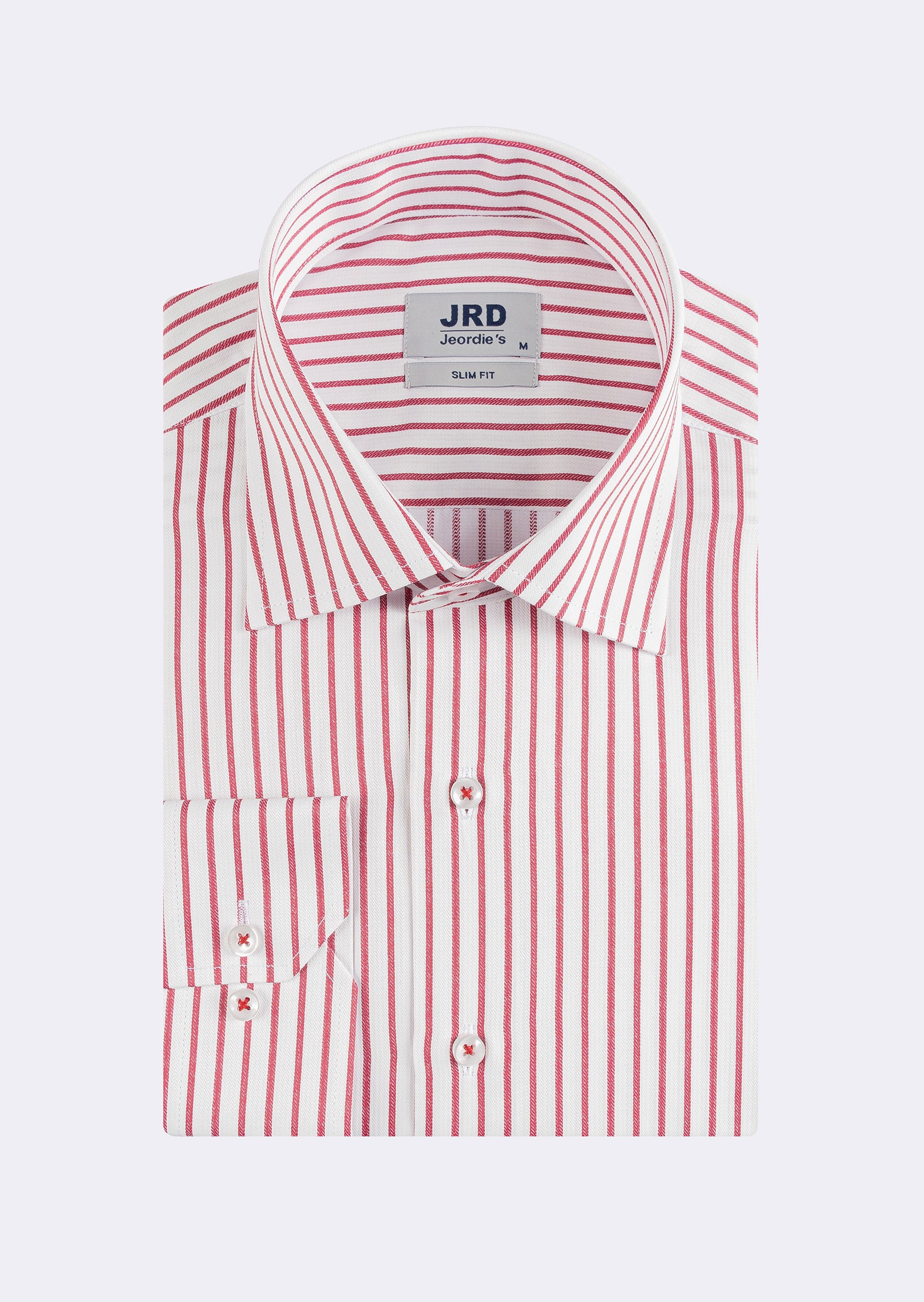White - Burgundy Long Sleeve Shirt