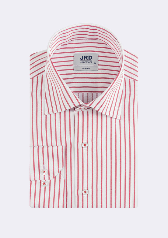 White - Burgundy Long Sleeve Shirt