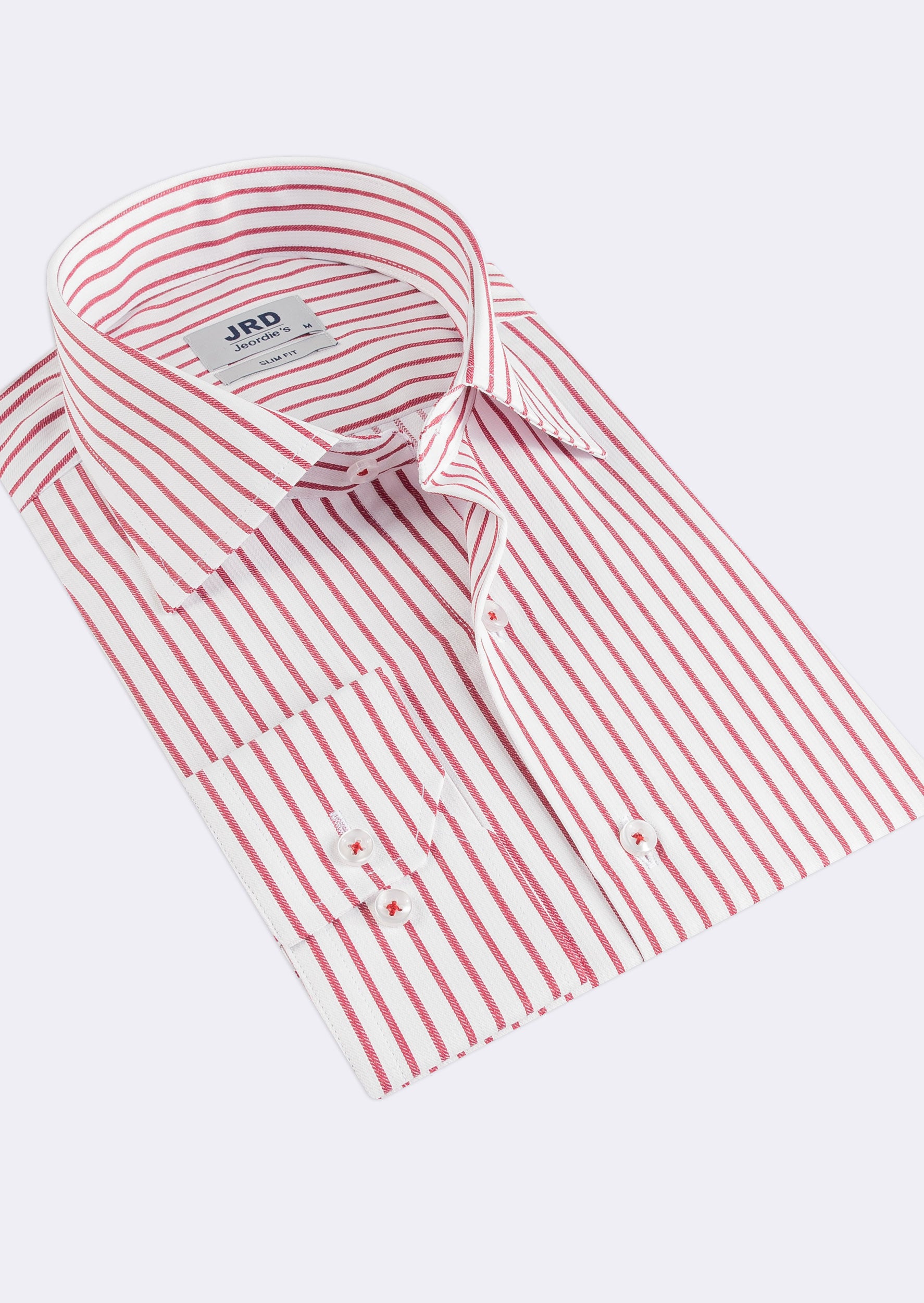 White - Burgundy Long Sleeve Shirt