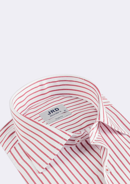 White - Burgundy Long Sleeve Shirt