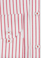White - Burgundy Long Sleeve Shirt