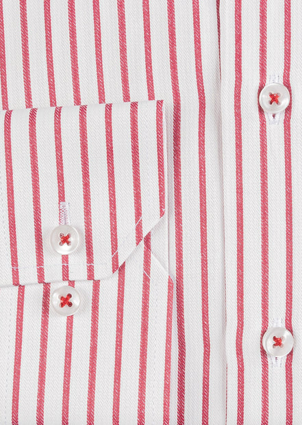 White - Burgundy Long Sleeve Shirt