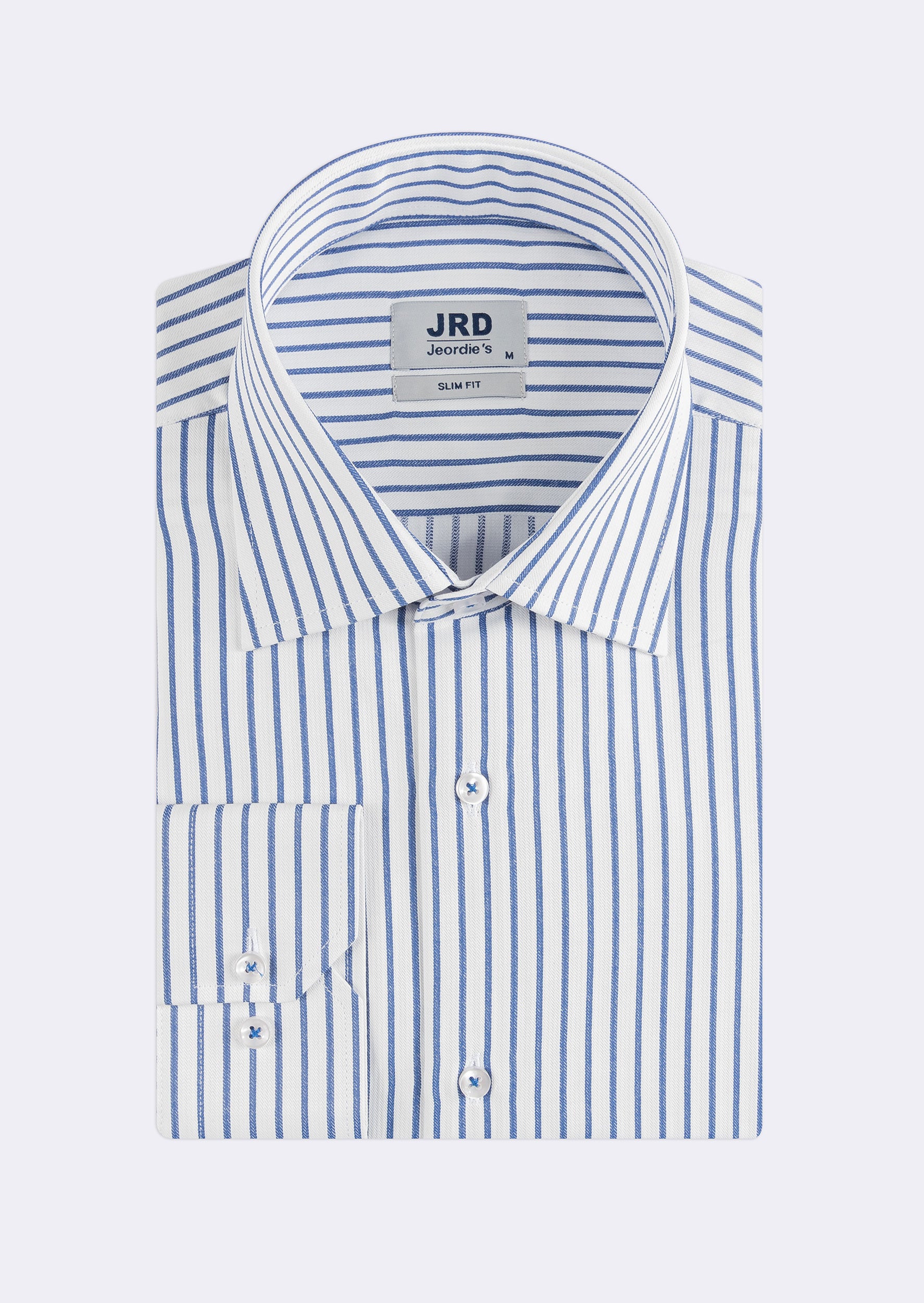 White - Navy Long Sleeve Shirt