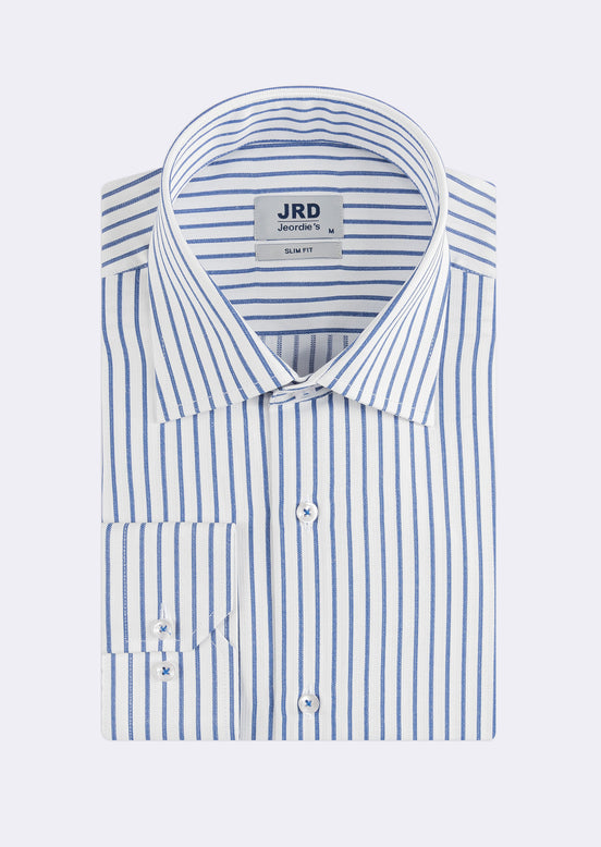 White - Navy Long Sleeve Shirt