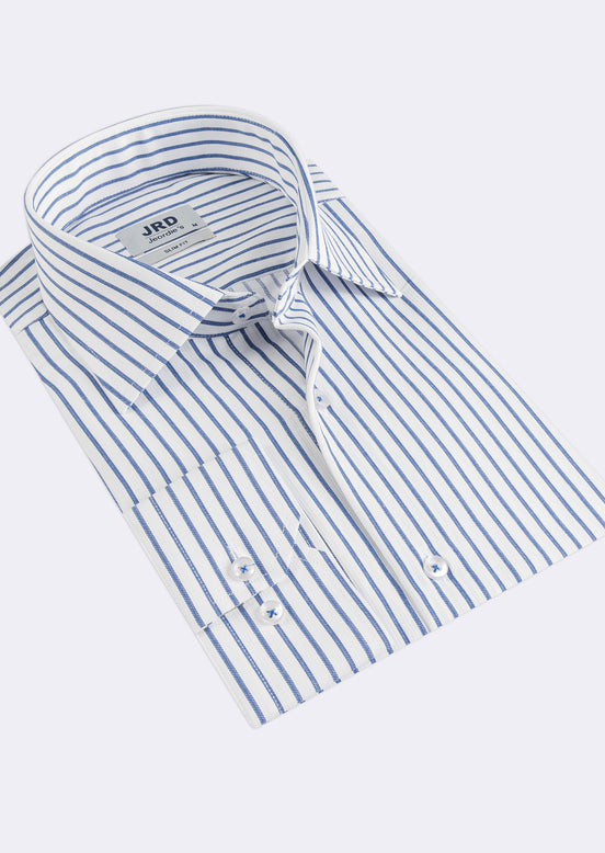 White - Navy Long Sleeve Shirt