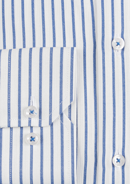 White - Navy Long Sleeve Shirt