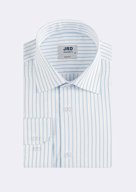 White - Blue Long Sleeve Shirt