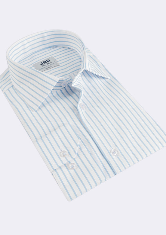 White - Blue Long Sleeve Shirt