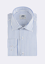 White - Sax Blue Long Sleeve Shirt