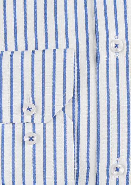 White - Sax Blue Long Sleeve Shirt