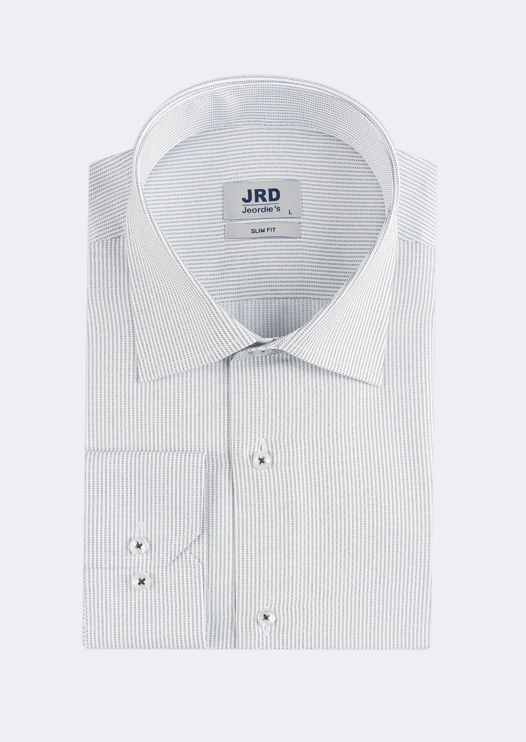 White - Navy Long Sleeve Shirt