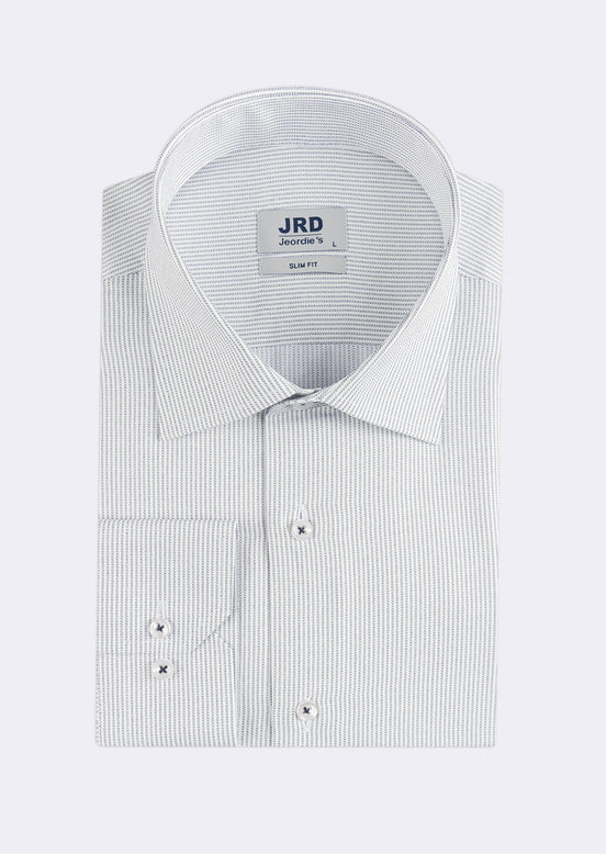 White - Navy Long Sleeve Shirt