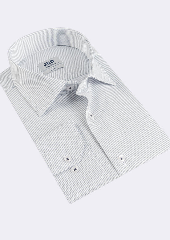 White - Navy Long Sleeve Shirt