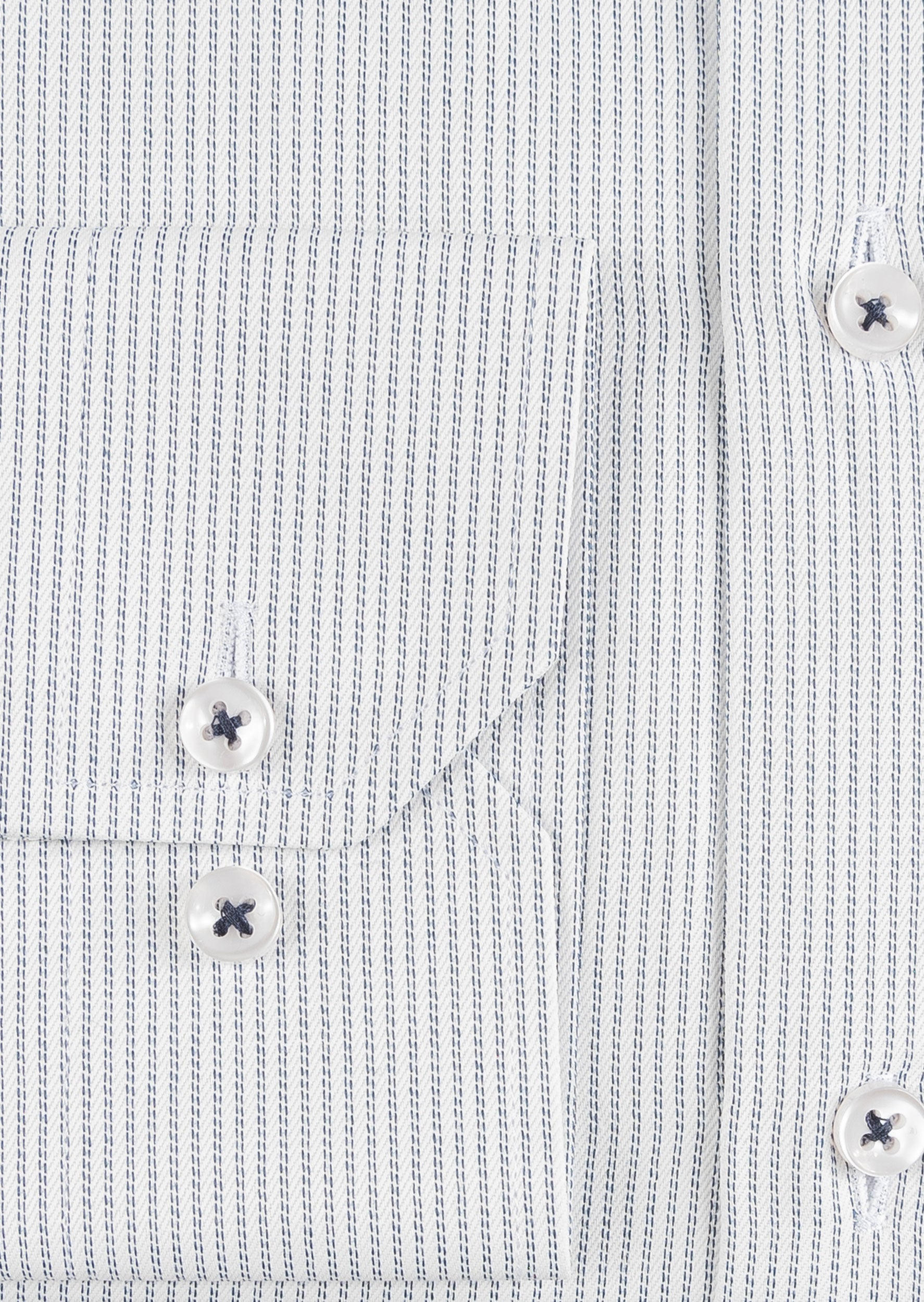 White - Navy Long Sleeve Shirt