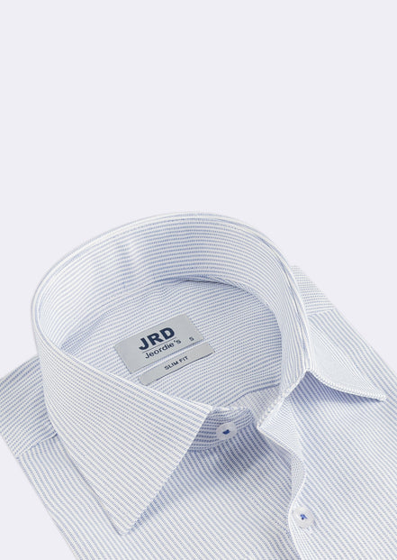 White - Sax Blue Long Sleeve Shirt