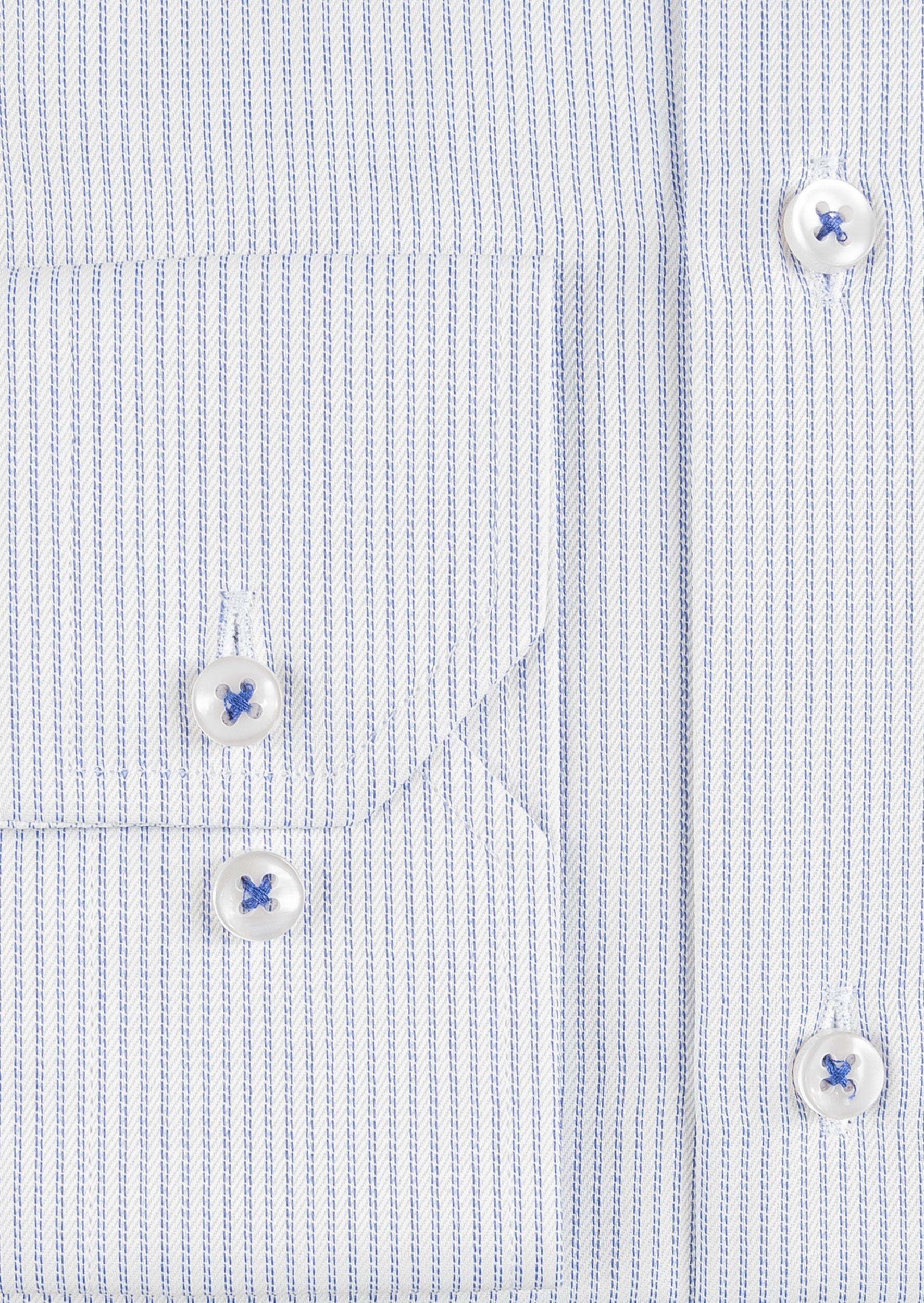 White - Sax Blue Long Sleeve Shirt