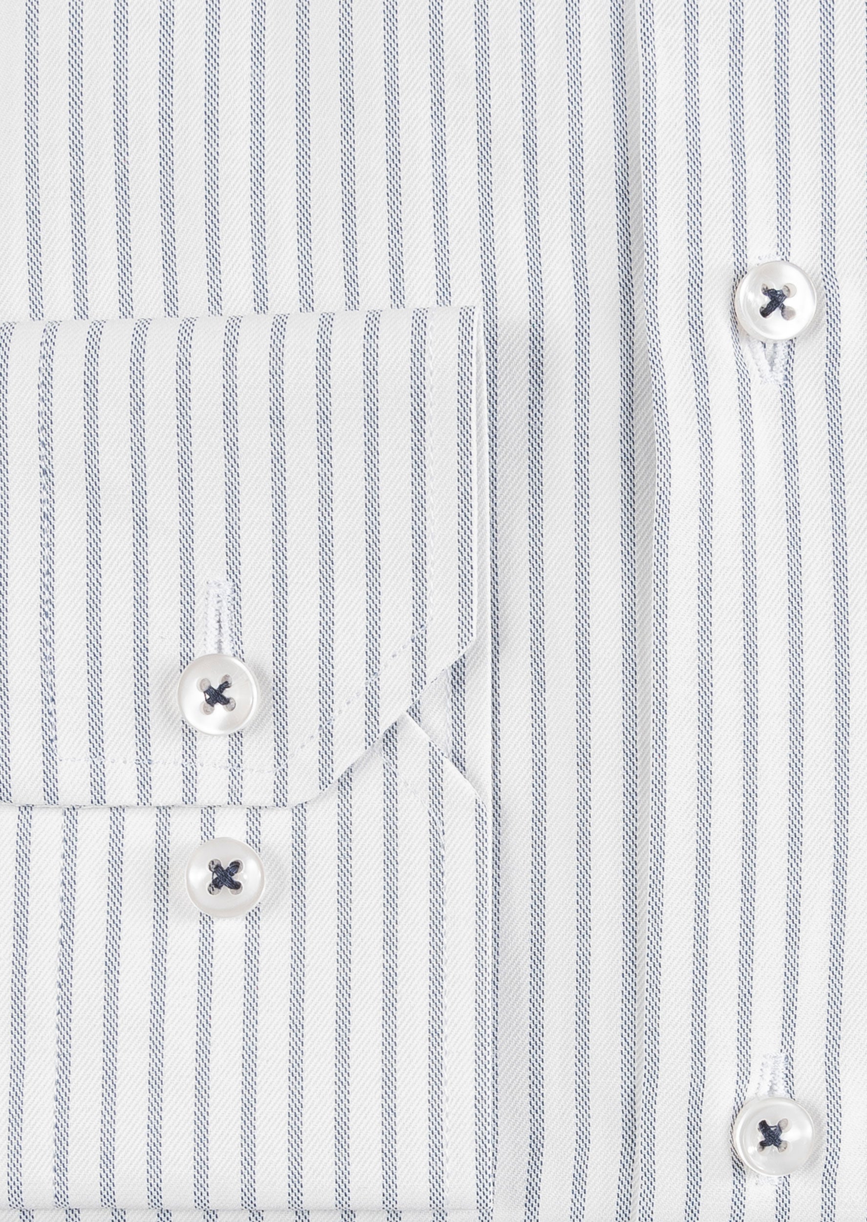White - Navy Long Sleeve Shirt