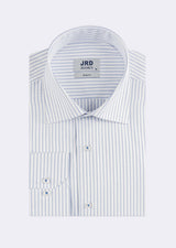 White - Sax Blue Long Sleeve Shirt
