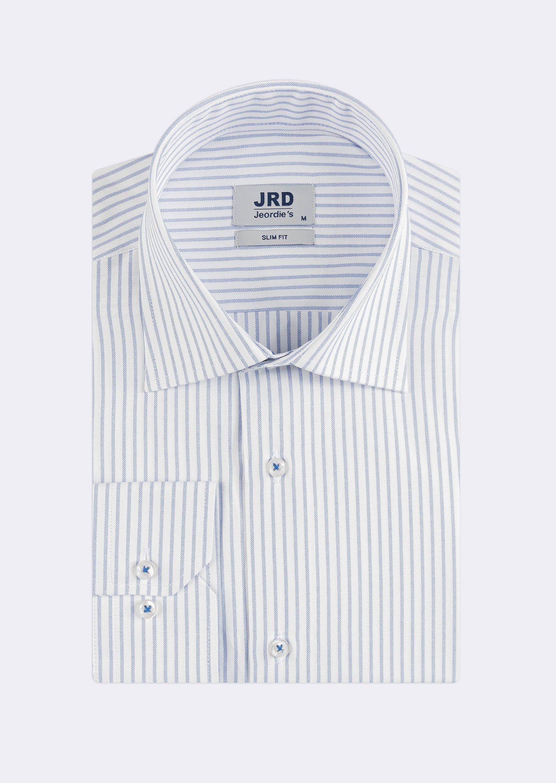 White - Sax Blue Long Sleeve Shirt