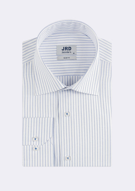 White - Sax Blue Long Sleeve Shirt