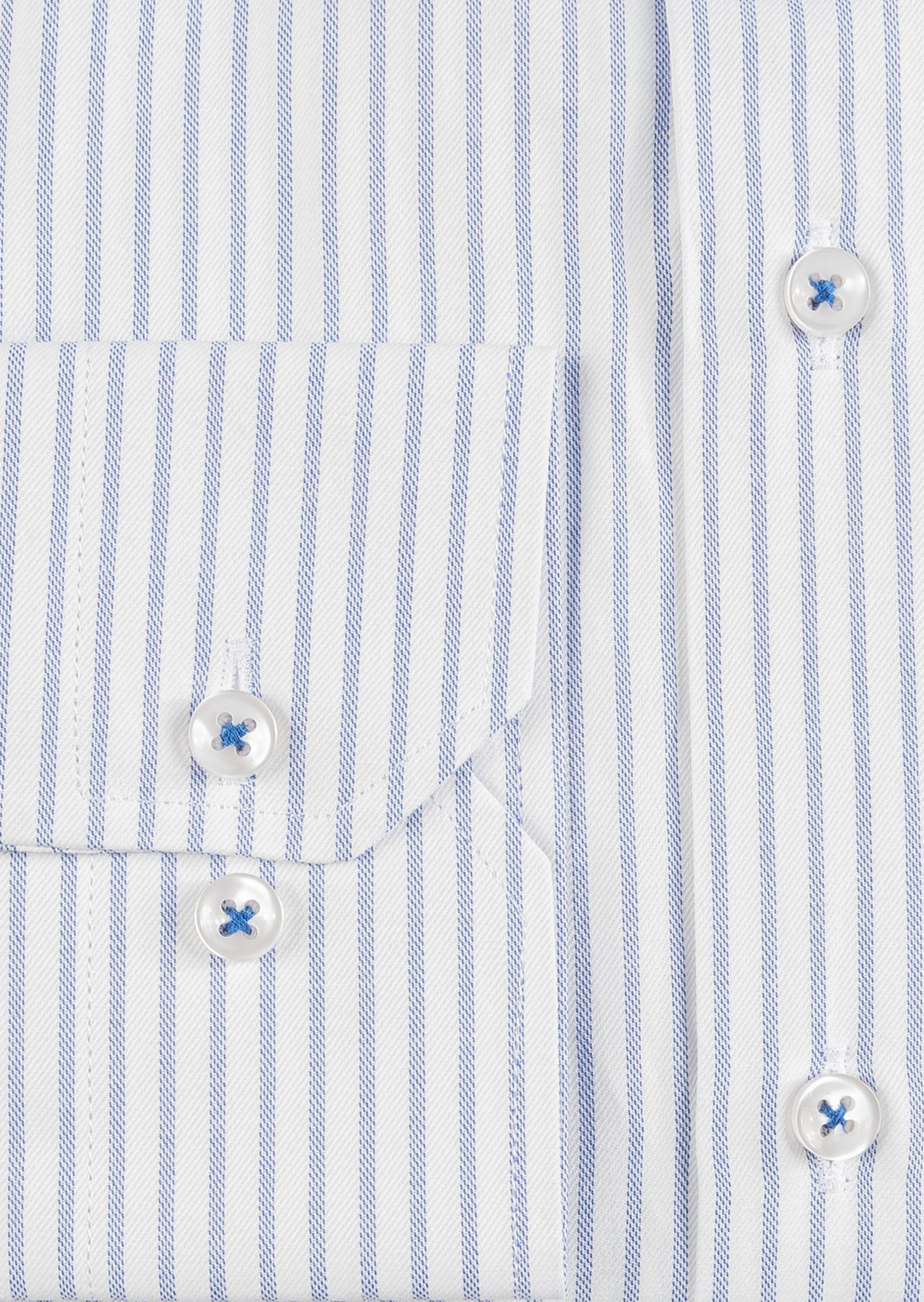 White - Sax Blue Long Sleeve Shirt