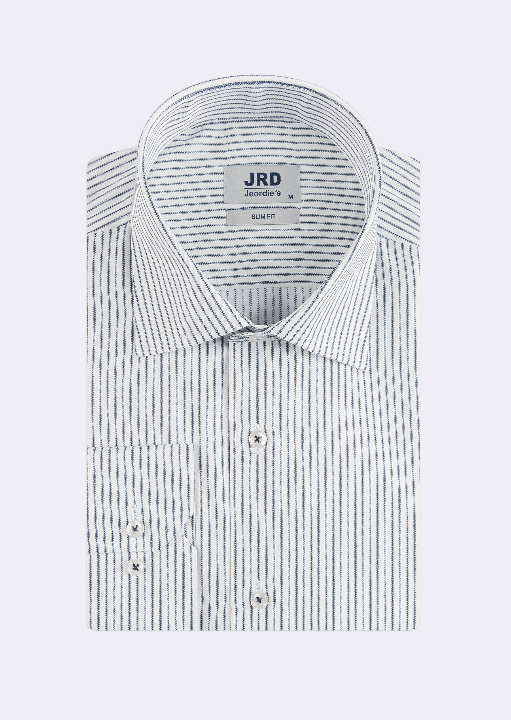 White - Navy Long Sleeve Shirt