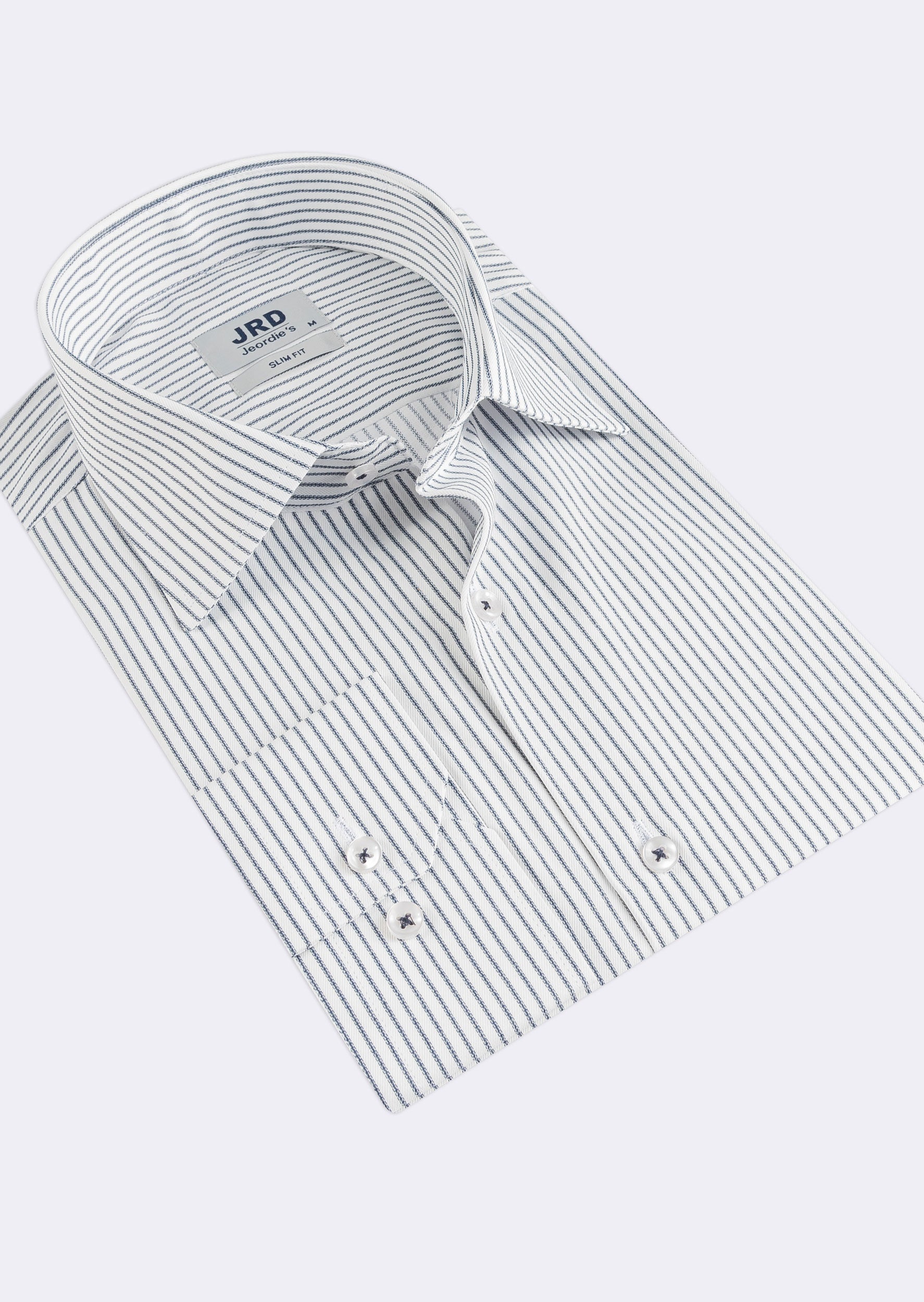 White - Navy Long Sleeve Shirt