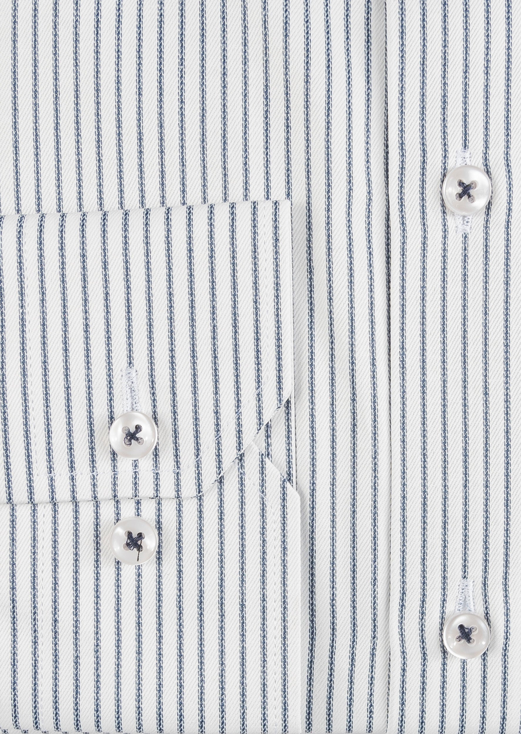 White - Navy Long Sleeve Shirt