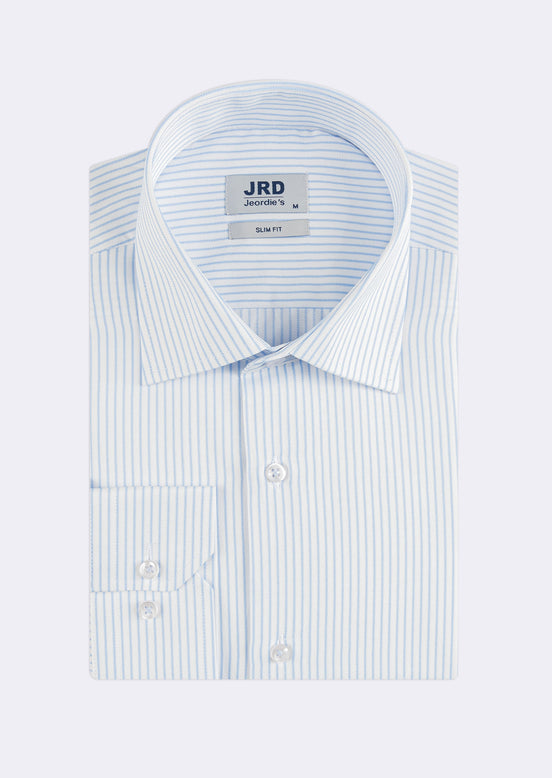 White - Blue Long Sleeve Shirt