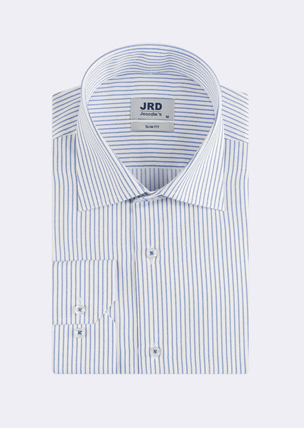 White - Sax Blue Long Sleeve Shirt