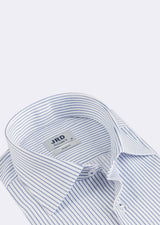 White - Sax Blue Long Sleeve Shirt