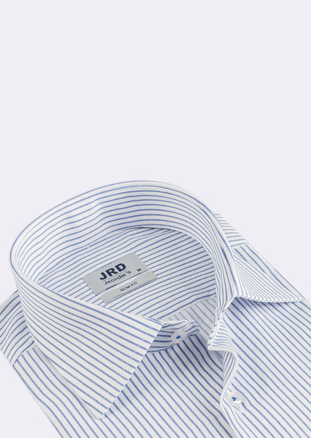 White - Sax Blue Long Sleeve Shirt