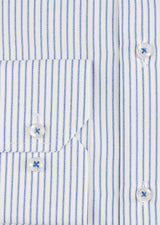White - Sax Blue Long Sleeve Shirt